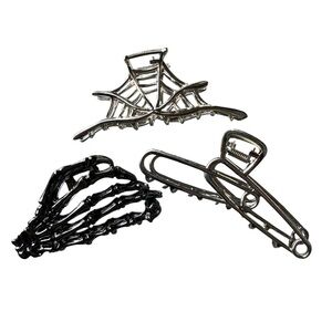 Set of 3 Halloween Gothic Hair Clips